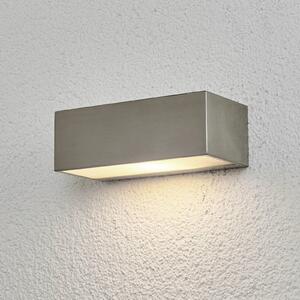 Kinkiet zewnętrzny LEONORA Lindby, możliwość ściemniania, aluminiowy / szary / cynkowy, stal szlachetna, nowoczesny