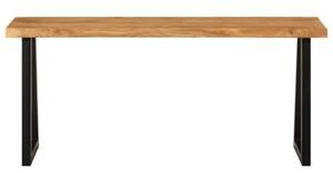 Ławka z naturalną krawędzią drewna, 105 cm, drewno akacjowe