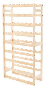 Regał na wino z litego drewna sosnowego w naturalnym kolorze liczba butelek 54 60x121x27 cm Luana – Compactor