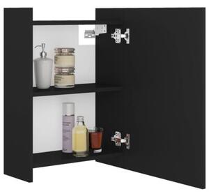 Szafka z lustrem czarna 62,5x20,5x64 cm materiał drewnopochodny