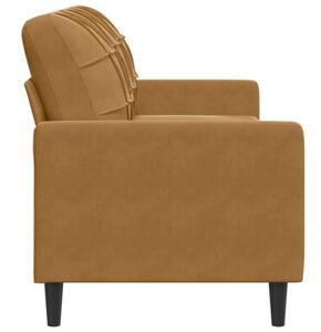 Sofa 3-osobowa, brÄ zowa, 180 cm, tapicerowana aksamitem