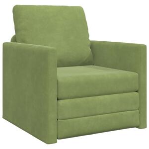 Sofa rozkÅadana z poduszkÄ jasnozielony 74 x 77 x 81 cm aksamit