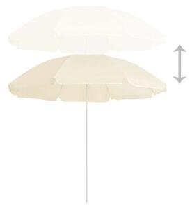 Parasol ogrodowy na stalowym słupku, piaskowy, 180 cm
