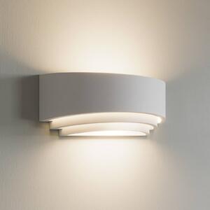 Lampa ścienna Lindby Lucien, biały, gips, do malowania, góra/dół, E14