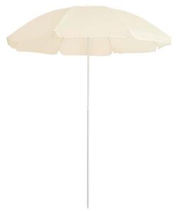 Parasol ogrodowy na stalowym słupku, piaskowy, 180 cm