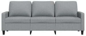 Sofa 3-osobowa, jasnoszara, 180 cm, tapicerowana tkaninÄ