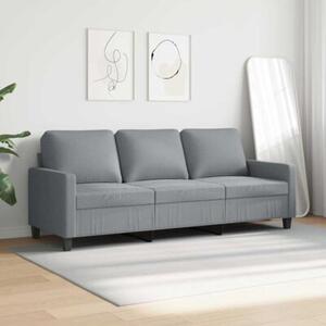Sofa 3-osobowa, jasnoszara, 180 cm, tapicerowana tkaninÄ