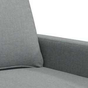 Sofa 3-osobowa, jasnoszara, 180 cm, tapicerowana tkaninÄ