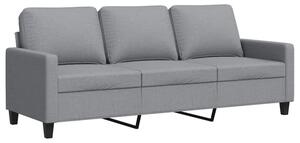 Sofa 3-osobowa, jasnoszara, 180 cm, tapicerowana tkaninÄ