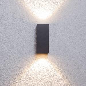 Kinkiet zewnętrzny LED TAVI Lucande, czarny, aluminium, nowoczesny