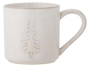 Kremowa kamionkowa filiżanka ze świątecznym motywem 300 ml Winter – Bloomingville