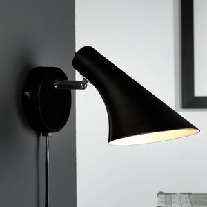 Nordlux Lampa ścienna Vanila, przełącznik, kabel z wtyczką, czarny