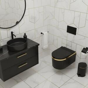 Miska WC HYDROSAN LUMA-BL-GL-RIM-03 Owalny Czarny połysk