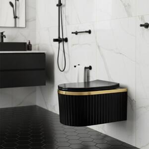 Miska WC HYDROSAN LUMA-BL-GL-RIM-03 Owalny Czarny połysk