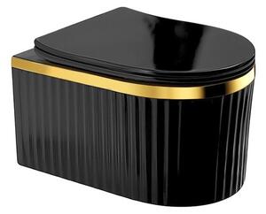 Miska WC HYDROSAN LUMA-BL-GL-RIM-03 Owalny Czarny połysk