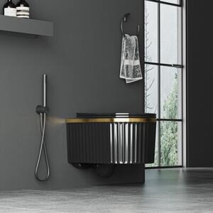 Miska WC HYDROSAN LUMA-BL-GL-RIM-03 Owalny Czarny połysk