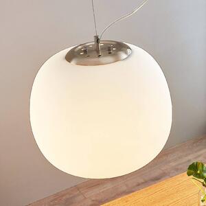 Lampa wisząca szklana Lindby, możliwość ściemniania, biały / opal, kuchnia, szkło, nowoczesny