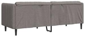 Sofa 3-osobowa, kolor taupe, tapicerowana tkaninÄ