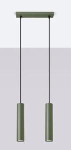 Podwójna oliwkowa lampa wisząca - 6X M058 P8-F64