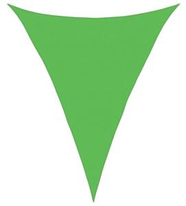 Żagiel przeciwsłoneczny, 160 g/m², jasnozielony, 5x6x6 m, hdpe