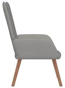 Fotel, jasnoszary, obity aksamitem