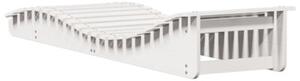 Leżaki, 2 szt., białe, 205x60x31,5 cm, lite drewno sosnowe