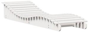 Leżaki, 2 szt., białe, 205x60x31,5 cm, lite drewno sosnowe