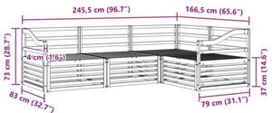 Zestaw mebli ogrodowych z litego drewna akacjowego w nowoczesnym designie