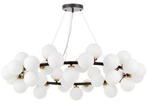 NOWOCZESNA LAMPA WISZĄCA CZARNO-MOSIĘŻNA MARSIADA W40