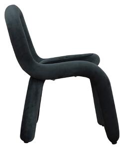 MebleMWM Krzesło designerskie Luxa | czarny welur