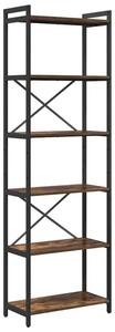 Półka na książki dąb wędzony 60 x 30 x 189,5 cm