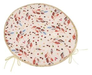 Bellatex Siedzisko Berta okrągłe gładkie Listek brązowy, beżowy, śr.40 cm