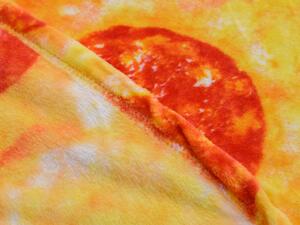Koc z mikrofibry PIZZA pomarańczowo-czerwony