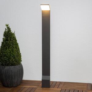 Słupek oświetleniowy LED NEVIO Lucande, czarny, aluminium, nowoczesny