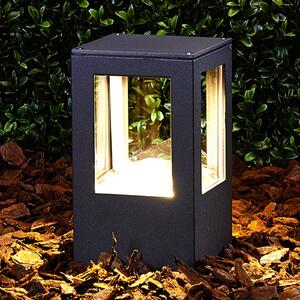 Lampa ogrodowa stojąca Nicola Lucande, czarny, aluminium, nowoczesny