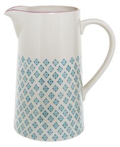 Niebiesko-biały kamionkowy dzbanek Bloomingville Patrizia, 2 l