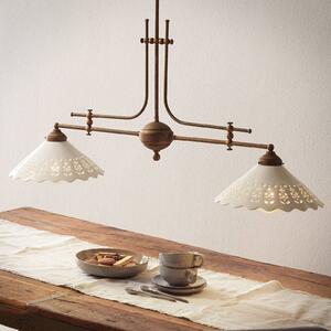 Ceramiche Lampa wisząca Pizzo z łańcuchem, 2-punktowa