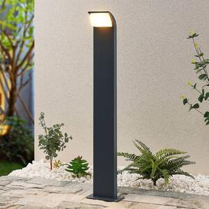 Słupek oświetleniowy LED Tinna Lucande, czarny, aluminium, nowoczesny