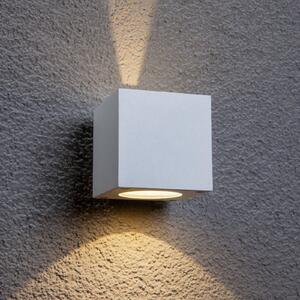 Kinkiet zewnętrzny LED JARNO Lucande, biały / opal, aluminium, nowoczesny