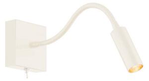 Argon Lampa ścienna Ojos, kremowa, lampka do czytania, regulowana, 33 cm, G9
