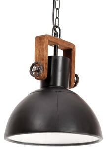 Industrialna lampa wisząca, 25 W, czarna, okrągła, 30 cm, E27