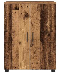 Nowoczesna wolnostojąca szafka łazienkowa w kolorze starego drewna, 60x35x80 cm