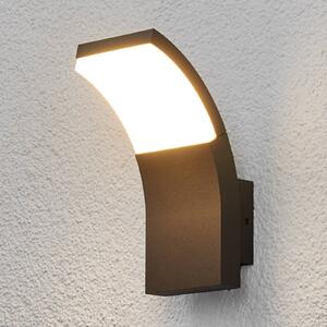 Kinkiet zewnętrzny LED Timm Lucande, czarny, aluminium, nowoczesny