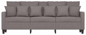 Sofa 3-osobowa, kolor taupe, 180 cm, tapicerowana tkaninÄ