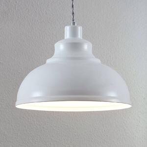Lampa wisząca Albertine Lindby, możliwość ściemniania, biały / opal, salon / jadalnia, metal, vintage