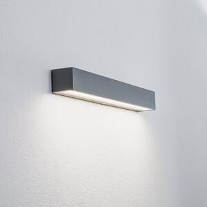 Kinkiet zewnętrzny LED Lengo Arcchio, aluminiowy / szary / cynkowy, aluminium, nowoczesny