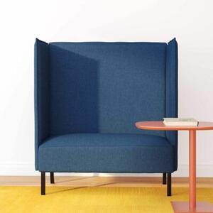 Sofa z wysokim oparciem niebieski 109 x 56 x 121 cm tkanina