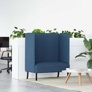 Sofa z wysokim oparciem niebieski 109 x 56 x 121 cm tkanina