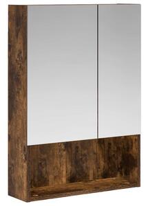 Szafka z lustrem do łazienki dąb wędzony 50 x 14,5 x 70 cm