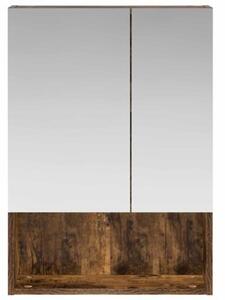 Szafka z lustrem do łazienki dąb wędzony 50 x 14,5 x 70 cm